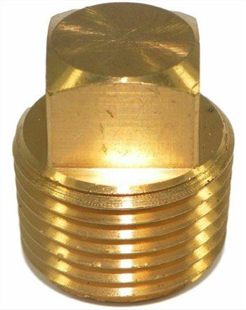 Endoll sòlid de rosca de cap quadrat de llautó