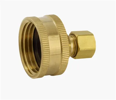 Adaptador giratori de mànega de jardí de llautó, compressió a femella amb rentadora