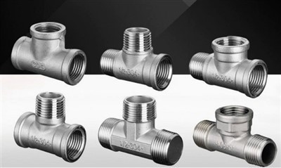 Connector en T d'acer inoxidable femella o mascle